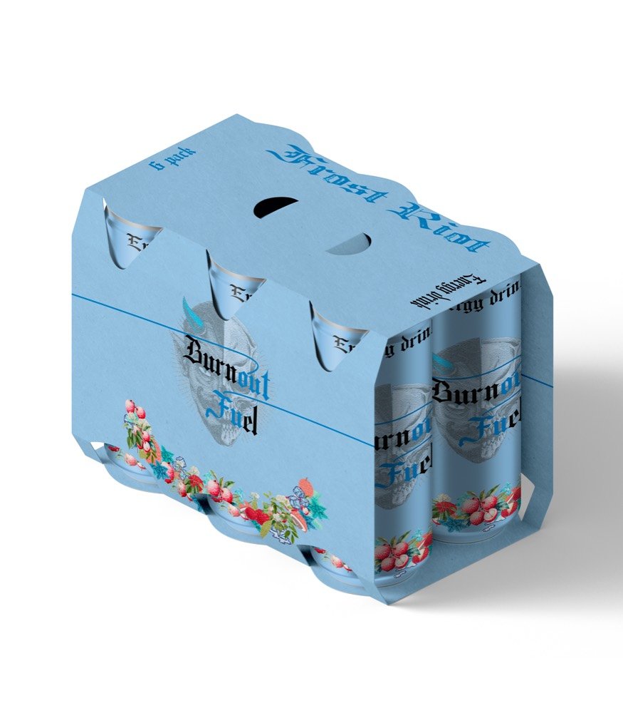 Un pack de 6 canettes Frost Riot